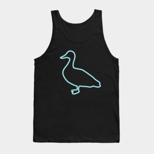 80's Gift 80s Retro Neon Sign Duck Tank Top